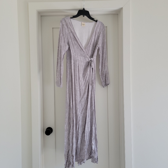 Anthropologie Dresses & Skirts - Anthropologie maxi wrap dress Lavender Lilac